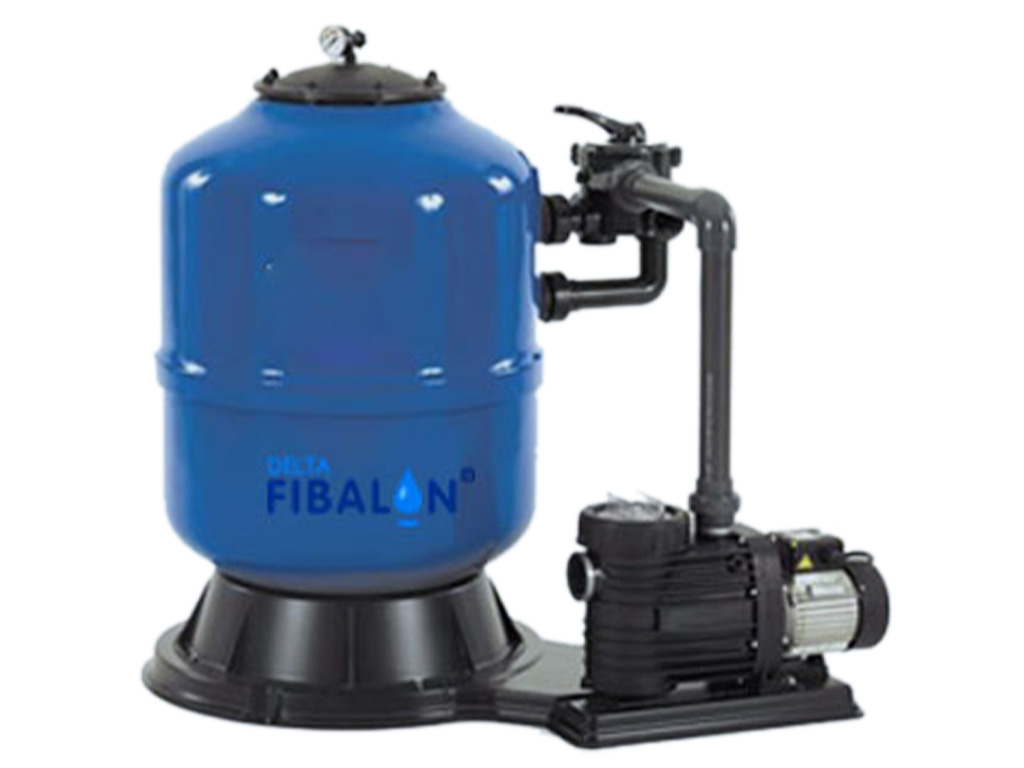 FIBALON-Filteranlage FIBALONsystem bestehend aus Filterkessel, Pumpe und FIBALON Filtermaterial